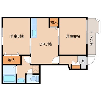 間取図 大和路線・関西本線/奈良駅 バス9分神殿下車:停歩5分 1階 築21年