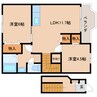大和路線・関西本線/奈良駅 バス:9分:停歩5分 2階 築22年 2LDKの間取り