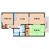 近鉄難波線・奈良線/新大宮駅 徒歩12分 2階 築31年 3DKの間取り