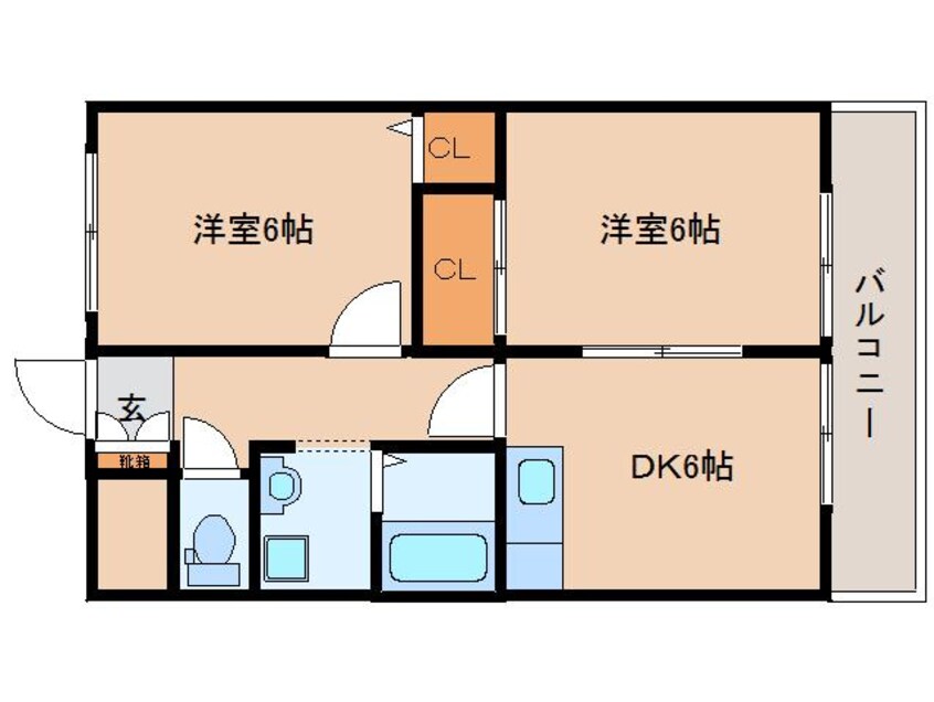 間取図 大和路線・関西本線/奈良駅 徒歩12分 4階 築34年