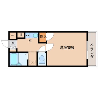 間取図 大和路線・関西本線/奈良駅 徒歩4分 2階 築21年