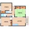 近鉄難波線・奈良線/新大宮駅 徒歩12分 2階 築27年 3LDKの間取り