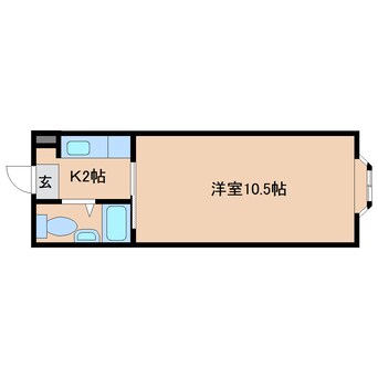 間取図 近鉄難波線・奈良線/新大宮駅 徒歩4分 3階 築39年