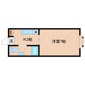 間取図 近鉄難波線・奈良線/新大宮駅 徒歩4分 4階 築39年