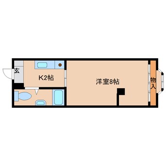 間取図 近鉄難波線・奈良線/新大宮駅 徒歩4分 5階 築39年