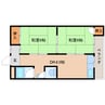 近鉄難波線・奈良線/新大宮駅 徒歩10分 1階 築49年 2DKの間取り