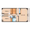 大和路線・関西本線/奈良駅 徒歩16分 3階 築21年 2LDKの間取り