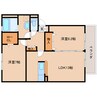 近鉄難波線・奈良線/新大宮駅 徒歩25分 2階 築20年 2LDKの間取り