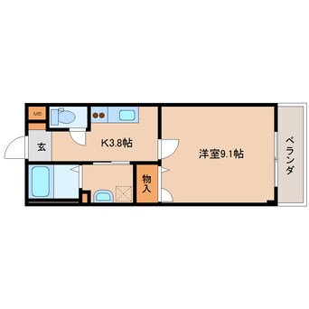 間取図 近鉄難波線・奈良線/近鉄奈良駅 徒歩6分 1階 築19年