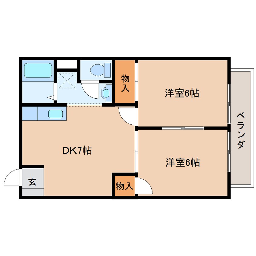 間取図 奈良線/奈良駅 徒歩11分 1階 築31年