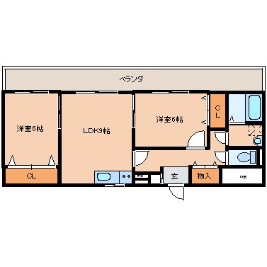 間取り図 近鉄難波線・奈良線/近鉄奈良駅 バス8分南京終町下車:停歩1分 3階 築20年