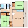 近鉄難波線・奈良線/新大宮駅 徒歩15分 3階 築40年 2LDKの間取り