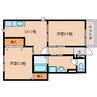 大和路線・関西本線/奈良駅 バス:10分:停歩6分 1階 築24年 2DKの間取り