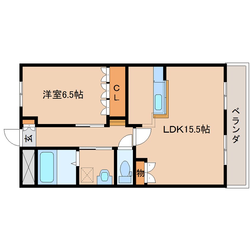 間取図 奈良線/木津駅 バス20分梅美台５丁目下車:停歩3分 2階 築18年