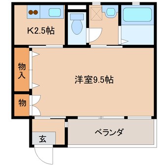 間取図 近鉄難波線・奈良線/近鉄奈良駅 徒歩14分 3階 築19年