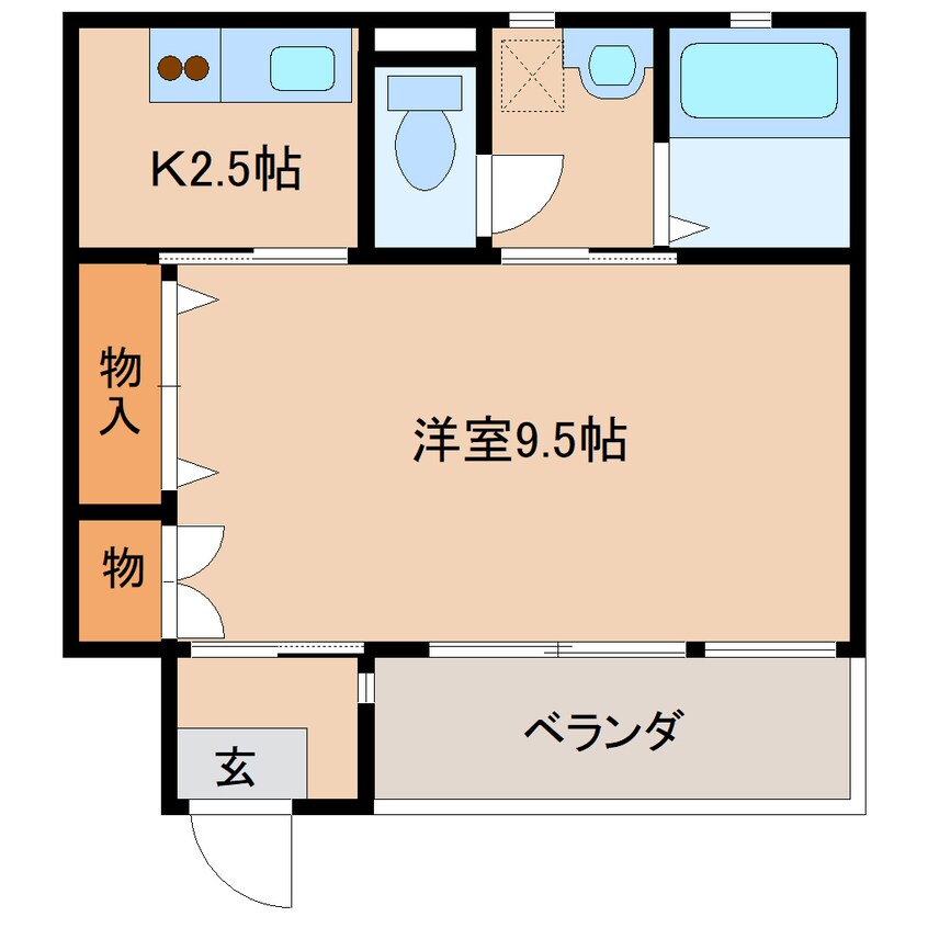 間取図 近鉄難波線・奈良線/近鉄奈良駅 徒歩14分 3階 築19年
