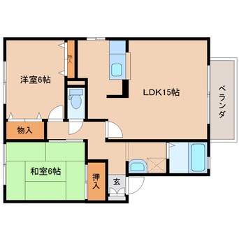 間取図 大和路線・関西本線/平城山駅 徒歩9分 2階 築24年