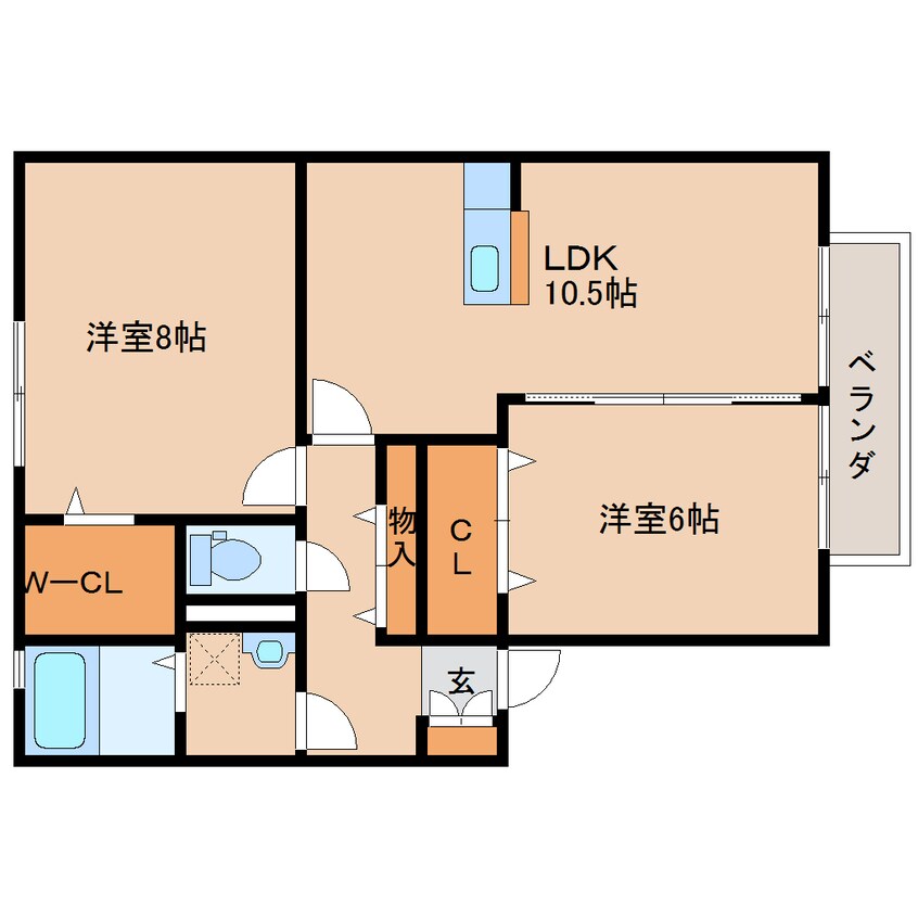 間取図 大和路線・関西本線/奈良駅 バス7分南京終町下車:停歩9分 2階 築17年