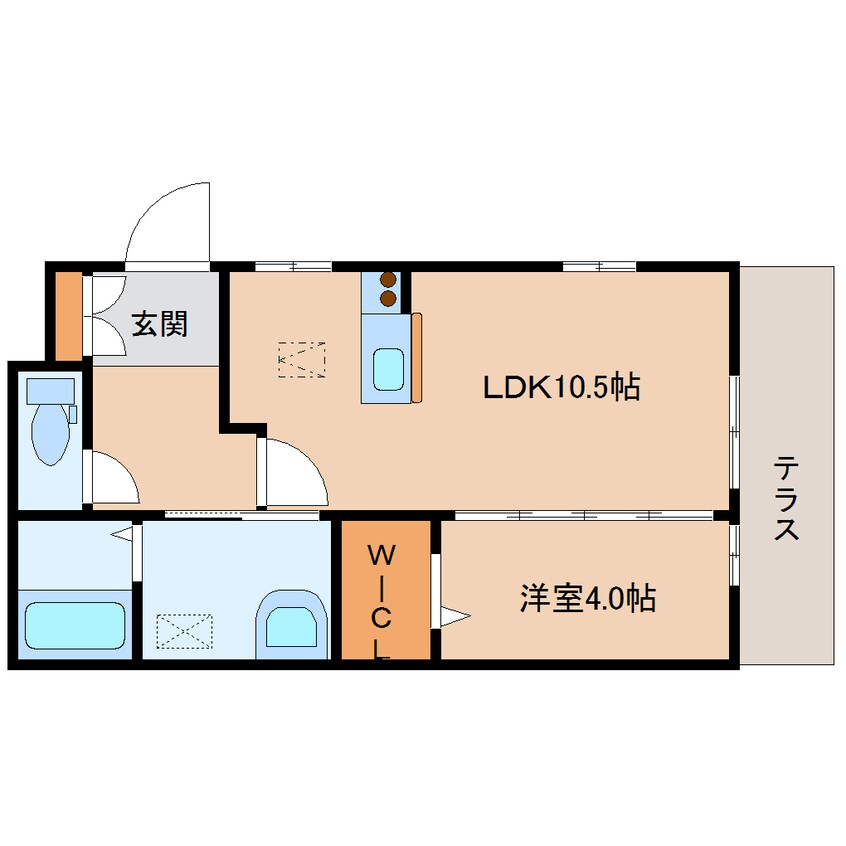 間取図 近鉄難波線・奈良線/近鉄奈良駅 徒歩10分 1階 築17年