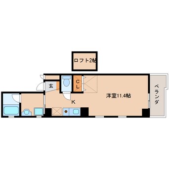 間取図 近鉄難波線・奈良線/新大宮駅 徒歩13分 8階 築17年