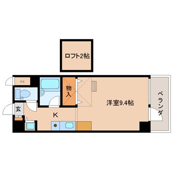 間取図 近鉄難波線・奈良線/新大宮駅 徒歩13分 6階 築17年