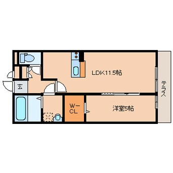 間取図 大和路線・関西本線/奈良駅 バス14分西九条町下車:停歩1分 1階 築18年