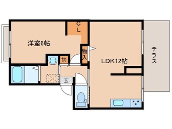 間取図 近鉄難波線・奈良線/近鉄奈良駅 バス6分大安寺下車:停歩5分 1階 築33年