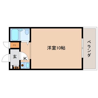 間取図 近鉄難波線・奈良線/新大宮駅 徒歩12分 1階 築37年