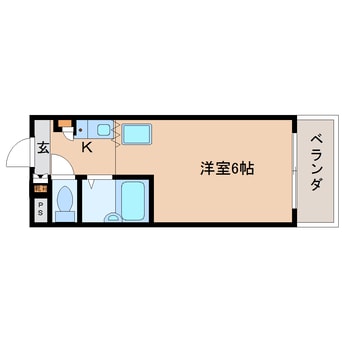 間取図 近鉄難波線・奈良線/新大宮駅 徒歩10分 4階 築31年