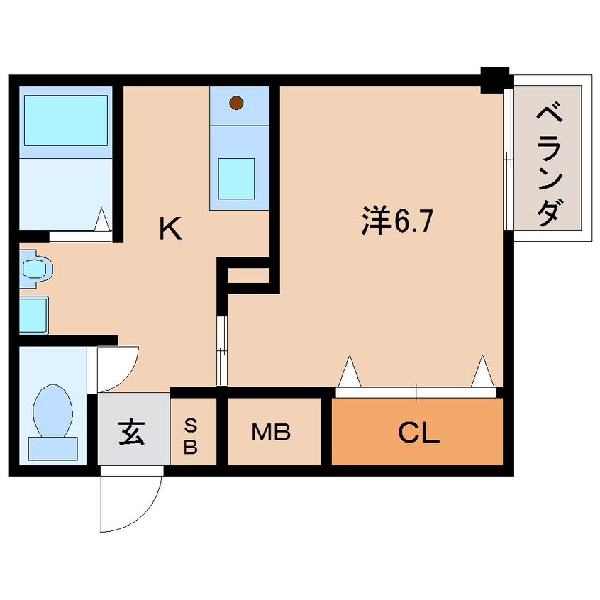 間取図 近鉄難波線・奈良線/新大宮駅 徒歩2分 4階 築16年