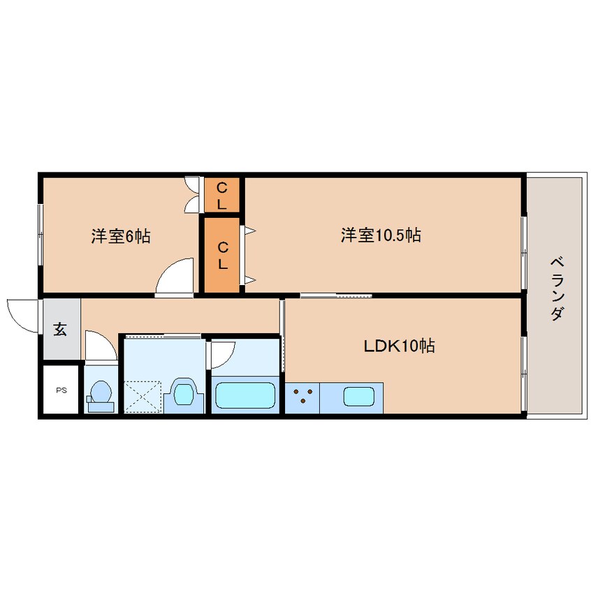 間取図 近鉄難波線・奈良線/新大宮駅 徒歩2分 4階 築36年