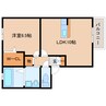 奈良線/木津駅 徒歩18分 2階 築17年 1LDKの間取り