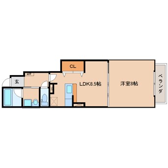 間取図 近鉄難波線・奈良線/新大宮駅 徒歩18分 1階 築16年