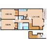 大和路線・関西本線/木津駅 徒歩14分 2階 築17年 2LDKの間取り