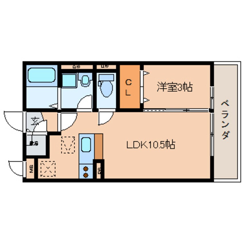 間取図 近鉄難波線・奈良線/新大宮駅 徒歩14分 1階 築17年