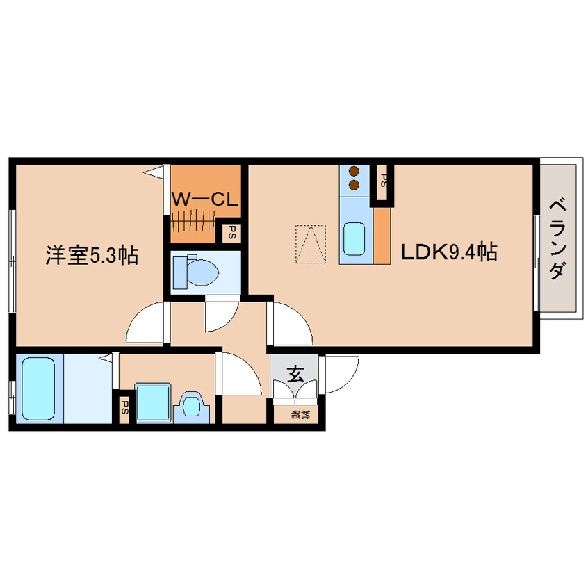 間取図 近鉄難波線・奈良線/新大宮駅 徒歩15分 2階 築15年