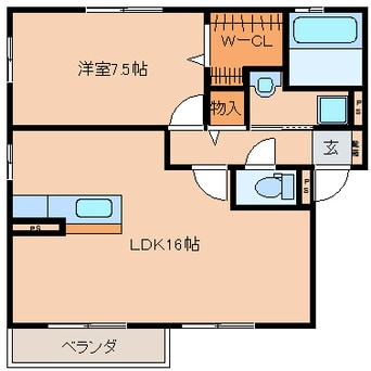 間取図 近鉄難波線・奈良線/近鉄奈良駅 バス16分州見橋東下車:停歩2分 2階 築17年