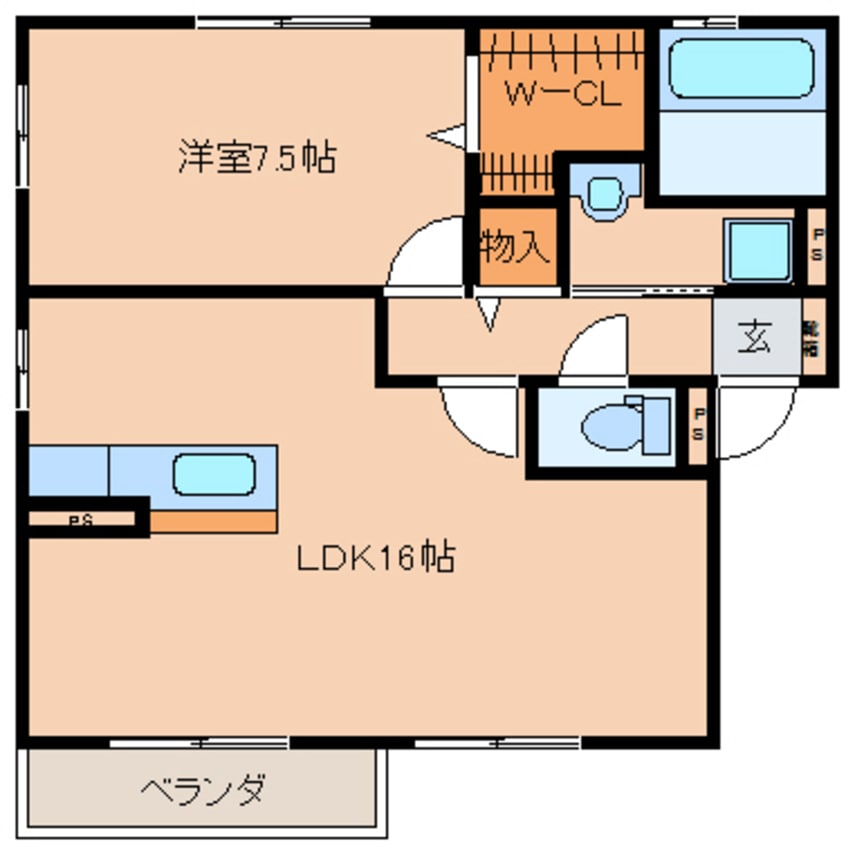 間取図 近鉄難波線・奈良線/近鉄奈良駅 バス16分州見橋東下車:停歩2分 2階 築17年