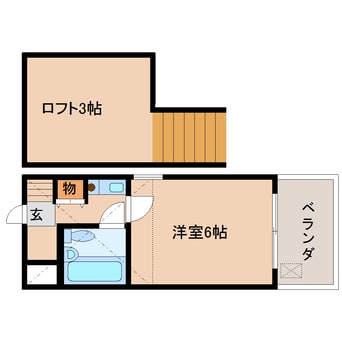 間取図 近鉄難波線・奈良線/近鉄奈良駅 徒歩10分 2階 築37年