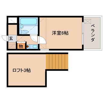 間取図 近鉄難波線・奈良線/近鉄奈良駅 徒歩10分 2階 築37年