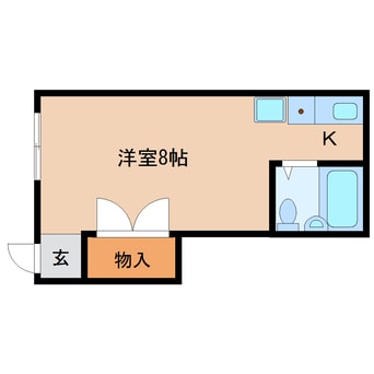間取図 近鉄難波線・奈良線/新大宮駅 徒歩16分 2階 築36年