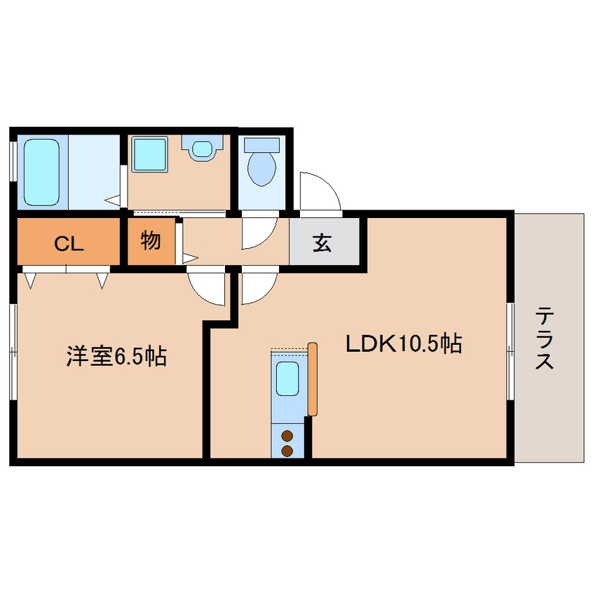 間取図 近鉄難波線・奈良線/新大宮駅 徒歩7分 1階 築16年