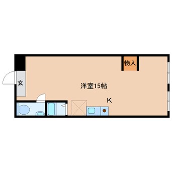 間取図 近鉄難波線・奈良線/新大宮駅 徒歩4分 2階 築38年