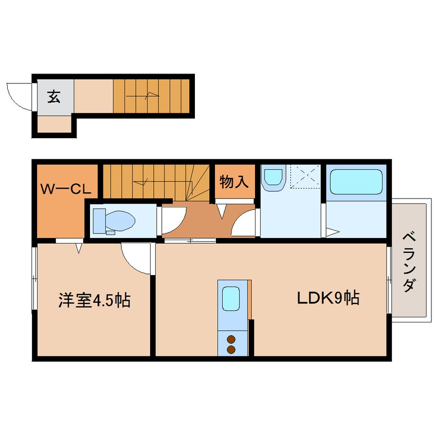 間取図 近鉄橿原線/尼ケ辻駅 徒歩11分 2階 築16年