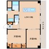 近鉄難波線・奈良線/新大宮駅 徒歩3分 5階 築40年 2LDKの間取り