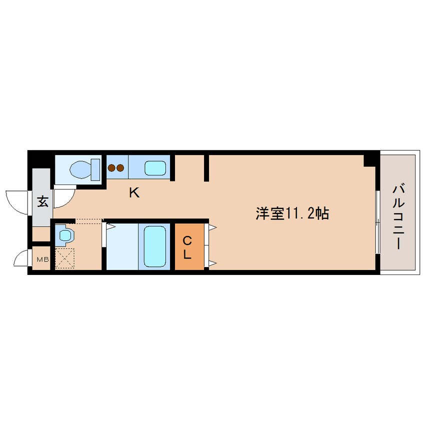 間取図 大和路線・関西本線/奈良駅 徒歩5分 7階 築17年