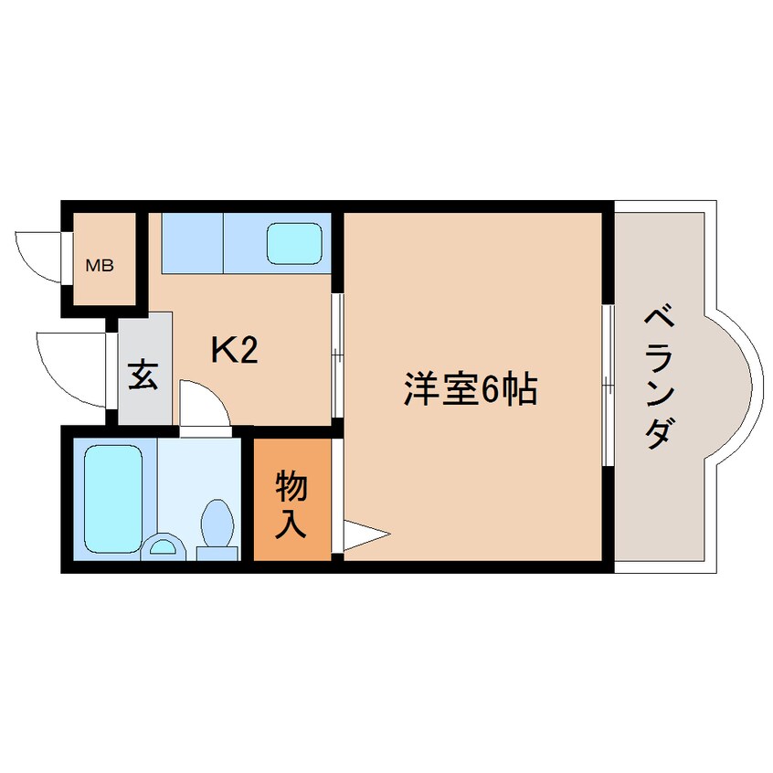 間取図 近鉄難波線・奈良線/新大宮駅 徒歩5分 4階 築33年