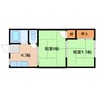 近鉄難波線・奈良線/新大宮駅 徒歩4分 2階 築44年 2Kの間取り