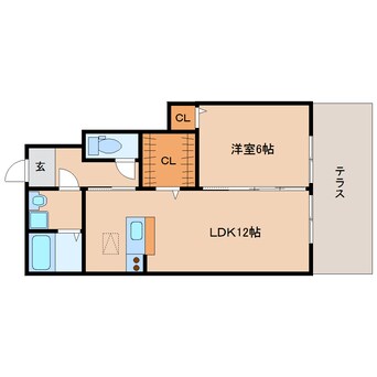 間取図 大和路線・関西本線/奈良駅 徒歩10分 1階 築14年