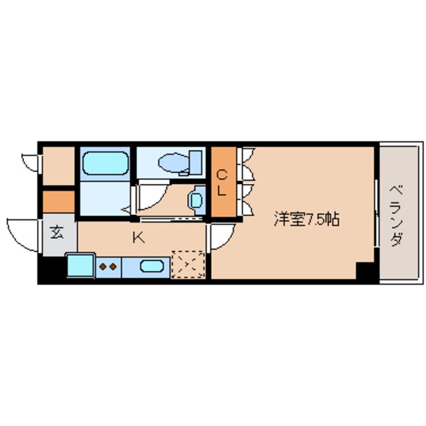 間取図 近鉄難波線・奈良線/新大宮駅 徒歩3分 7階 築14年